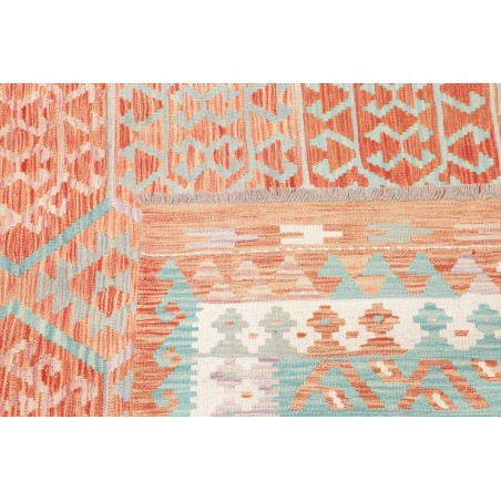 Tappeto Kilim Afghanistan bianco arancione 246x292