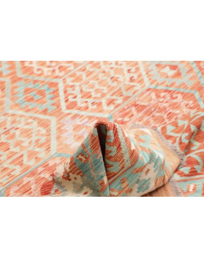 Tappeto Kilim Afghanistan bianco arancione 246x292