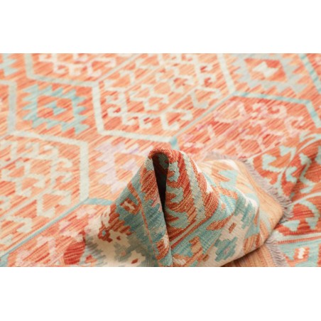 Tappeto Kilim Afghanistan bianco arancione 246x292