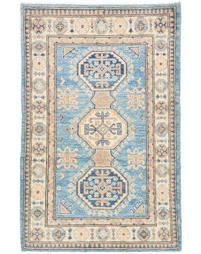 Tappeto Kazak Afghanistan beige bianco 82x126