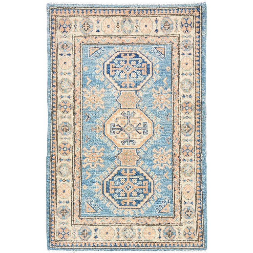 Tappeto Kazak Afghanistan beige bianco 82x126