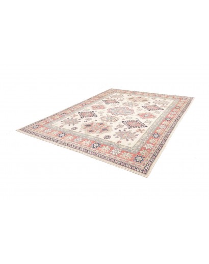 Tappeto Kazak Afghanistan bianco marrone 242x299