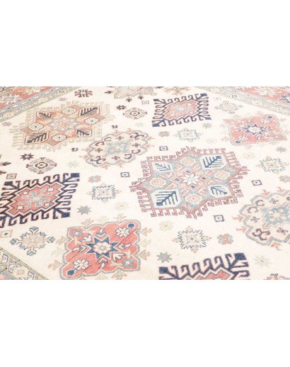 Tappeto Kazak Afghanistan bianco marrone 242x299