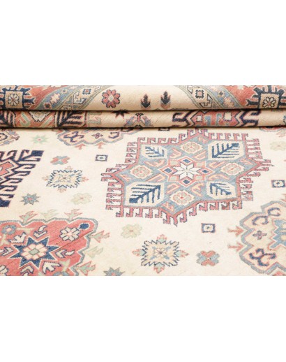Tappeto Kazak Afghanistan bianco marrone 242x299