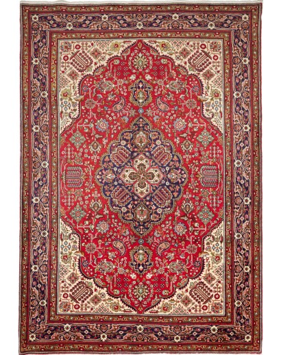 Tappeto Tabriz Persia marrone grigio 206x297