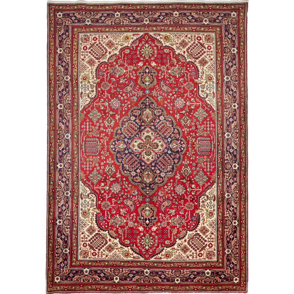 Tappeto Tabriz Persia marrone grigio 206x297 Tappeto Tabriz Persia marrone grigio 206x297