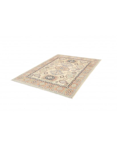 Tappeto Kazak Afghanistan beige azzurro 152x200