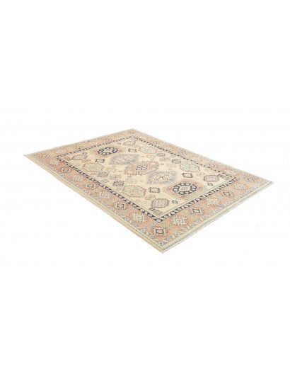 Tappeto Kazak Afghanistan beige azzurro 152x200