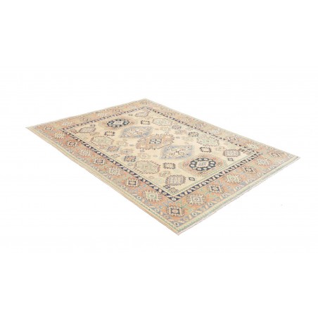 Tappeto Kazak Afghanistan beige azzurro 152x200