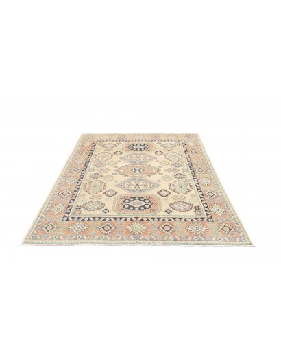 Tappeto Kazak Afghanistan beige azzurro 152x200