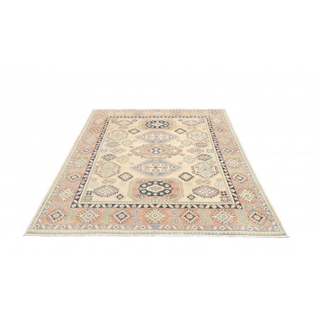 Tappeto Kazak Afghanistan beige azzurro 152x200