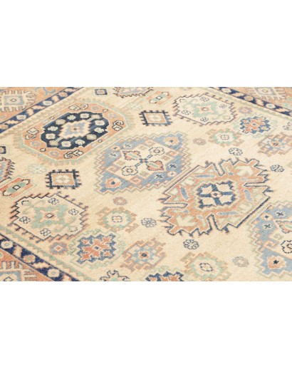 Tappeto Kazak Afghanistan beige azzurro 152x200