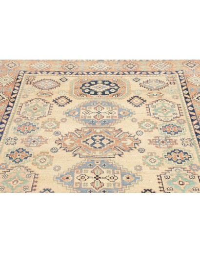Tappeto Kazak Afghanistan beige azzurro 152x200