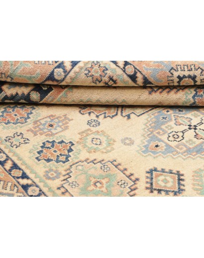 Tappeto Kazak Afghanistan beige azzurro 152x200