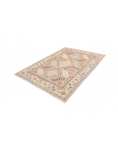 Tappeto Kazak Afghanistan beige azzurro 153x210