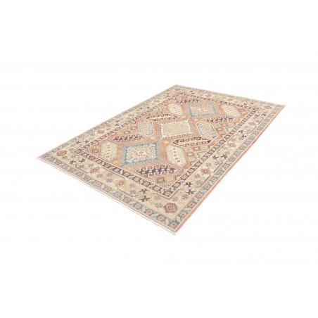 Tappeto Kazak Afghanistan beige azzurro 153x210