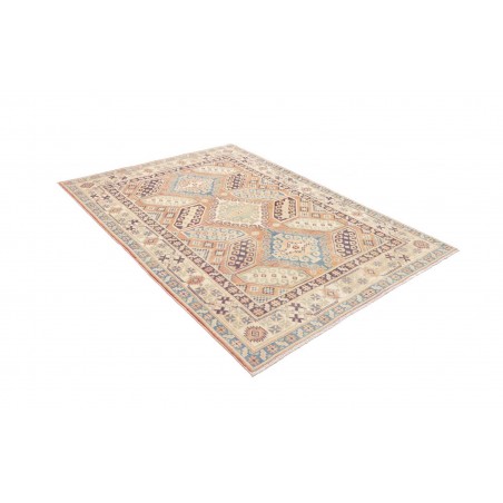 Tappeto Kazak Afghanistan beige azzurro 153x210
