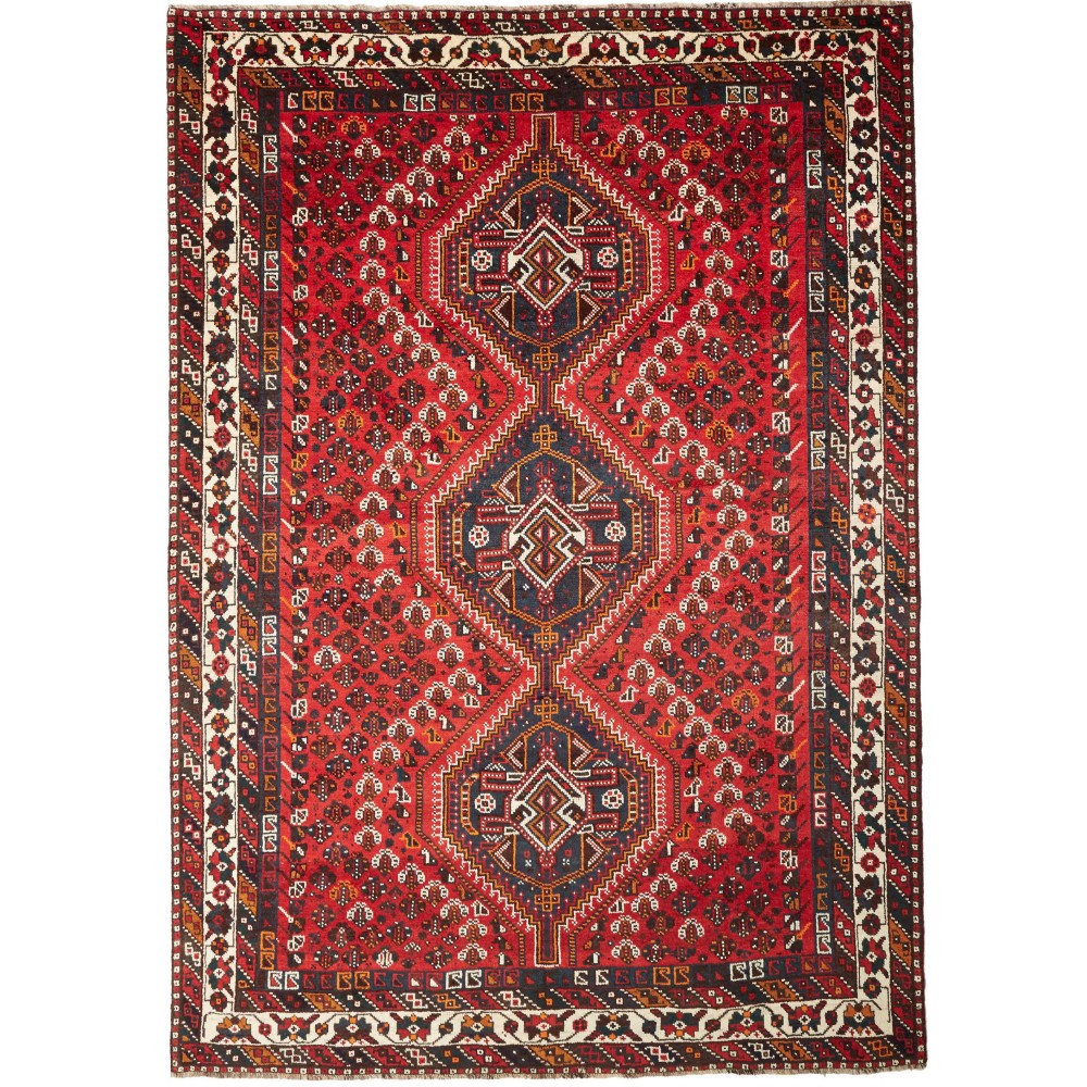 Tappeto Shiraz Persia marrone giallo 213x303 Tappeto Shiraz Persia marrone giallo 213x303