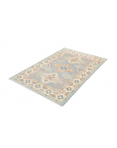 Tappeto Kazak Afghanistan bianco grigio 101x150