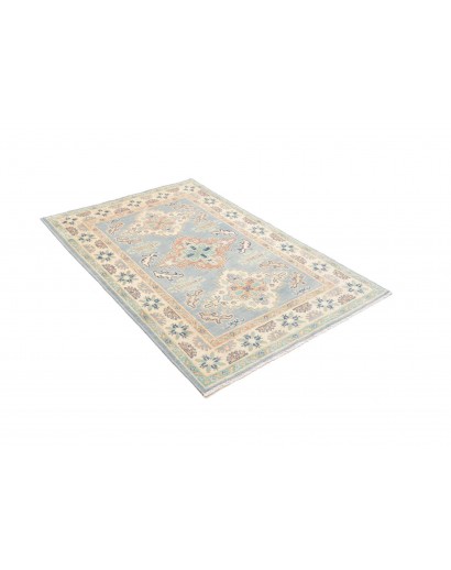 Tappeto Kazak Afghanistan bianco grigio 101x150