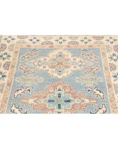 Tappeto Kazak Afghanistan bianco grigio 101x150