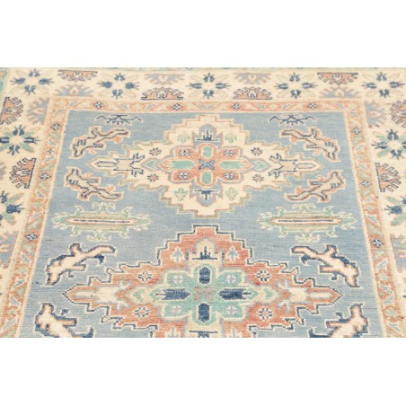Tappeto Kazak Afghanistan bianco grigio 101x150