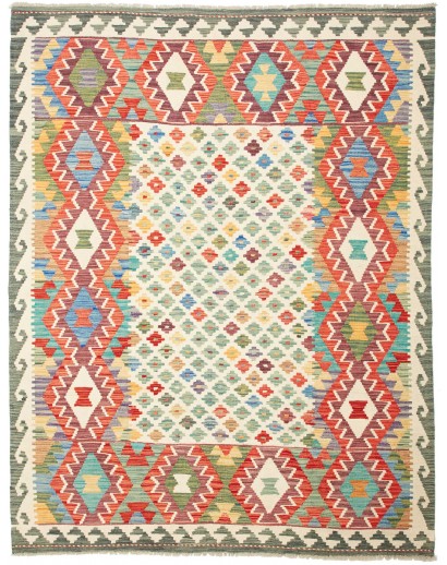Tappeto Kilim Afghanistan marrone bianco 178x228