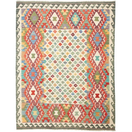 Tappeto Kilim Afghanistan marrone bianco 178x228