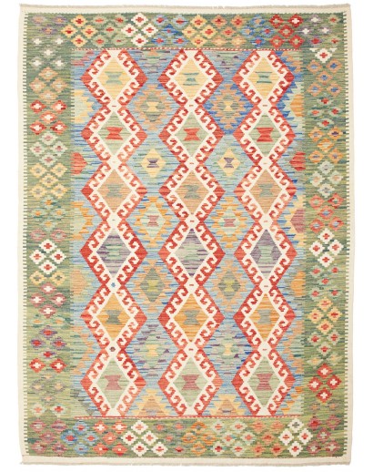 Tappeto Kilim Afghanistan marrone bianco 179x240