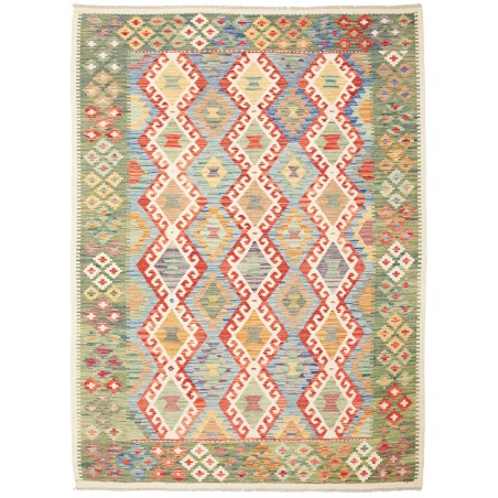 Tappeto Kilim Afghanistan marrone bianco 179x240