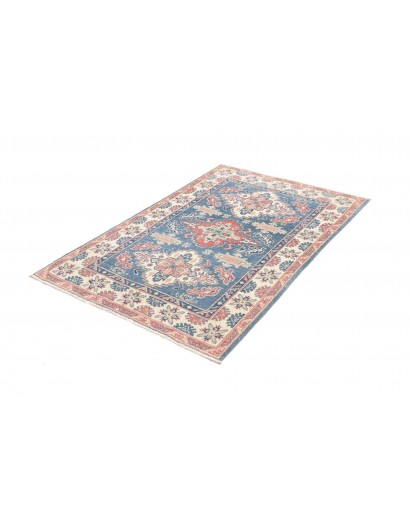 Tappeto Kazak Afghanistan bianco grigio 101x152