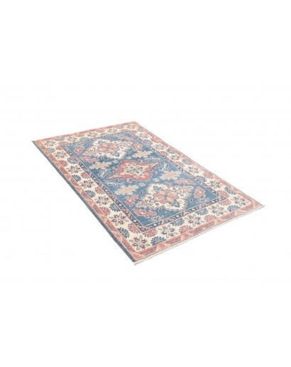 Tappeto Kazak Afghanistan bianco grigio 101x152