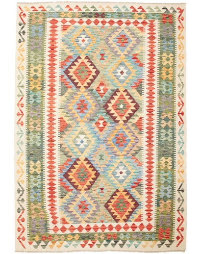 Tappeto Kilim Afghanistan giallo 170x249