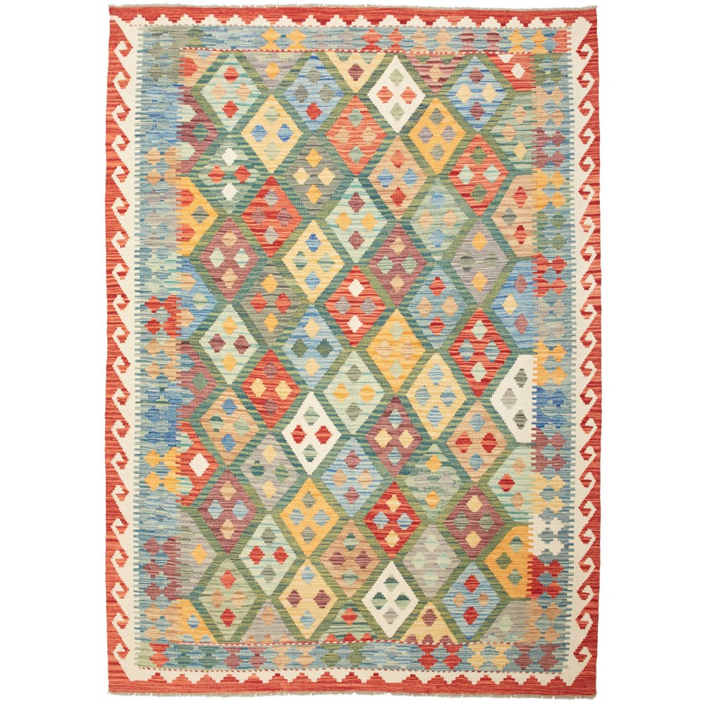 Tappeto Kilim Afghanistan marrone 170x236 Tappeto Kilim Afghanistan marrone 170x236