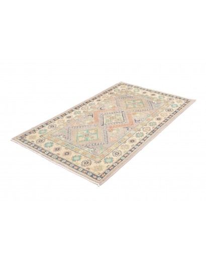 Tappeto Kazak Afghanistan bianco azzurro 98x161