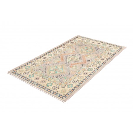Tappeto Kazak Afghanistan bianco azzurro 98x161