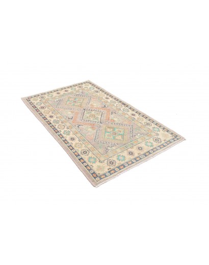 Tappeto Kazak Afghanistan bianco azzurro 98x161