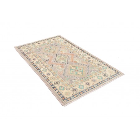 Tappeto Kazak Afghanistan bianco azzurro 98x161