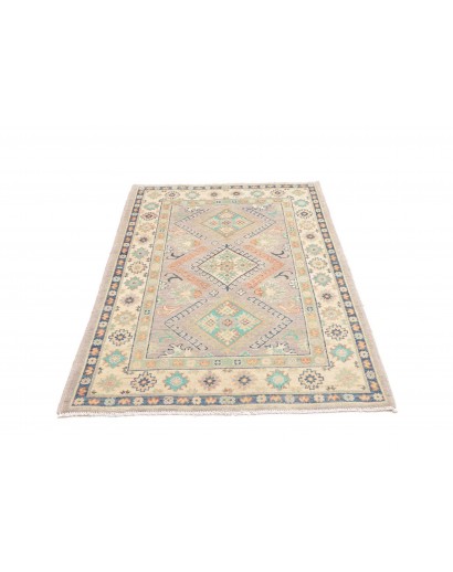 Tappeto Kazak Afghanistan bianco azzurro 98x161
