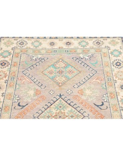 Tappeto Kazak Afghanistan bianco azzurro 98x161
