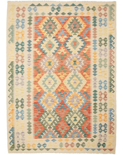 Tappeto Kilim Afghanistan marrone giallo 170x234