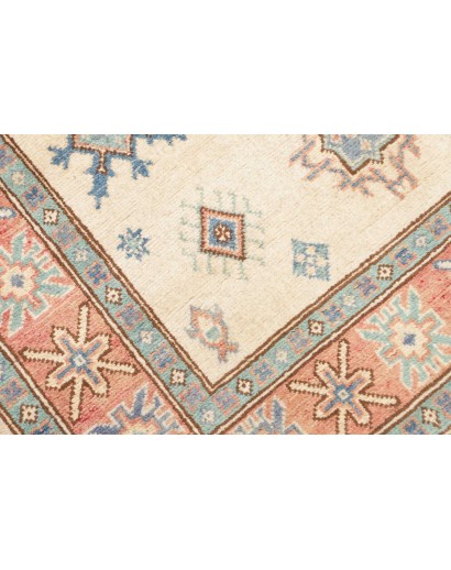 Tappeto Kazak Afghanistan bianco azzurro 105x160