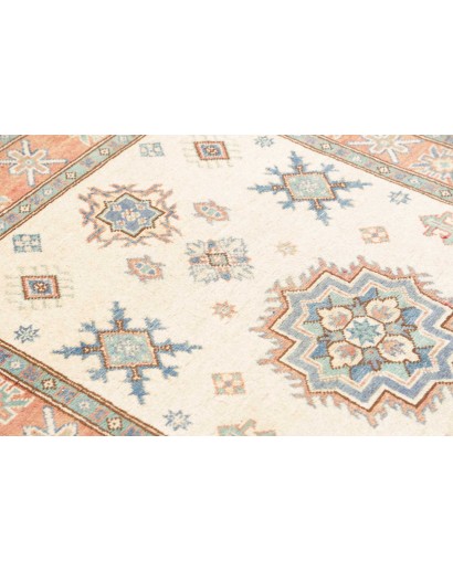 Tappeto Kazak Afghanistan bianco azzurro 105x160