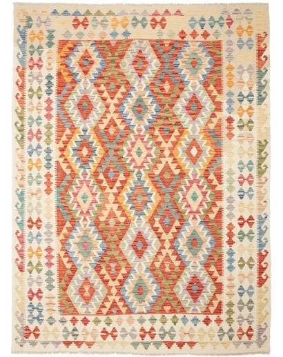 Tappeto Kilim Afghanistan giallo arancione 177x236