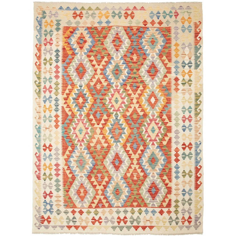 Tappeto Kilim Afghanistan giallo arancione 177x236 Tappeto Kilim Afghanistan giallo arancione 177x236