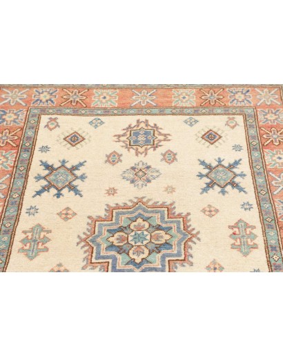 Tappeto Kazak Afghanistan bianco azzurro 105x160