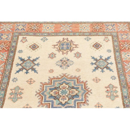 Tappeto Kazak Afghanistan bianco azzurro 105x160