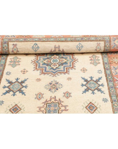 Tappeto Kazak Afghanistan bianco azzurro 105x160