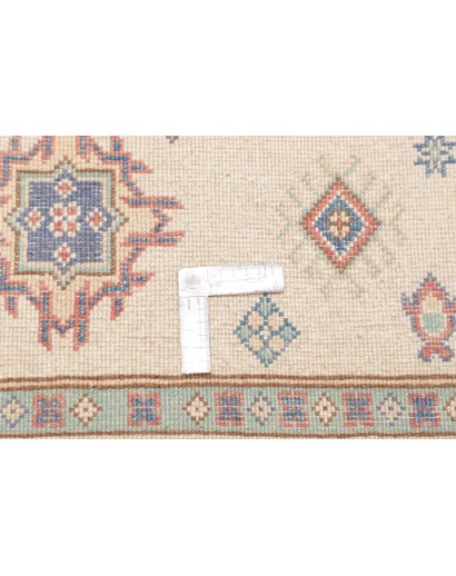 Tappeto Kazak Afghanistan bianco azzurro 105x160
