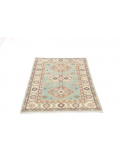 Tappeto Kazak Afghanistan beige azzurro 80x121